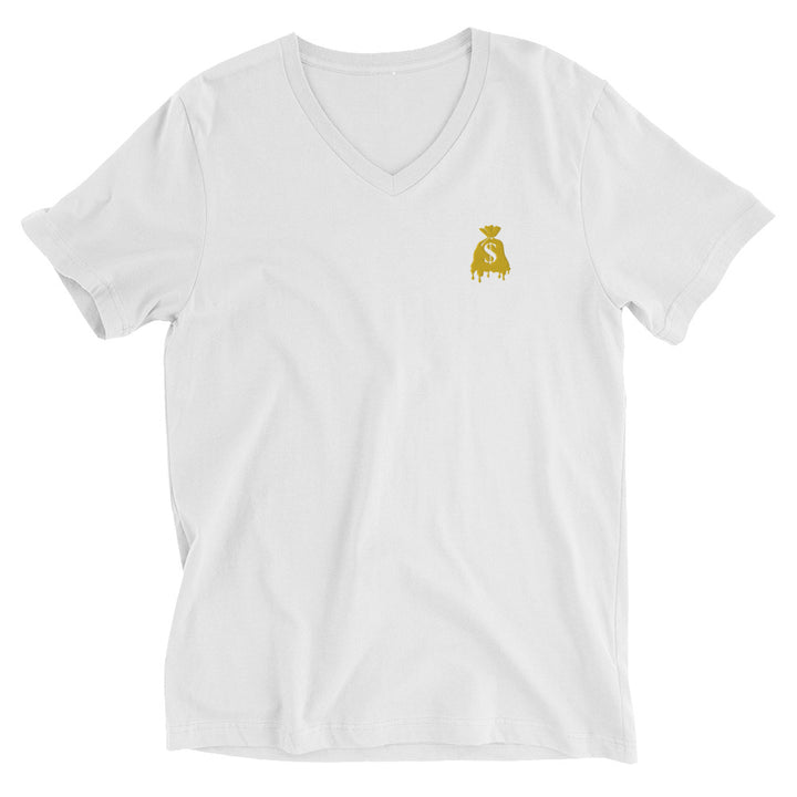 Unisex Short Sleeve V-Neck T-Shirt (with logo)